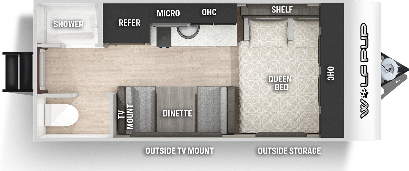 View 2023 Forest River Cherokee Wolf Pup 14CC complete specs and manufacturer brochures