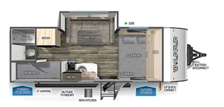 View 2023 Forest River Cherokee Wolf Pup 17JG complete specs and manufacturer brochures