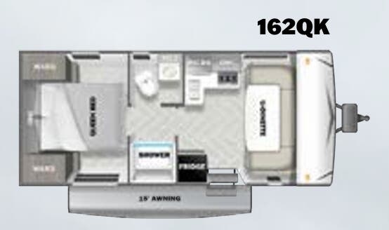 View 2023 Forest River EVO 162QK complete specs and manufacturer brochures