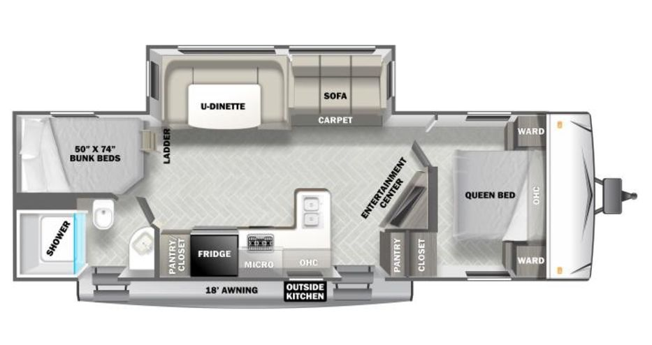 View 2023 Forest River EVO Elite 2740BH complete specs and manufacturer brochures