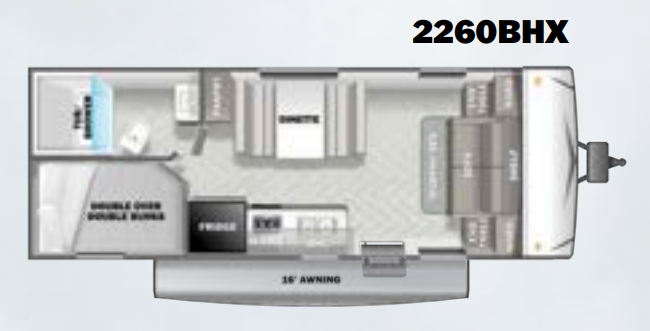 View 2023 Forest River EVO Lite 2260BHX complete specs and manufacturer brochures