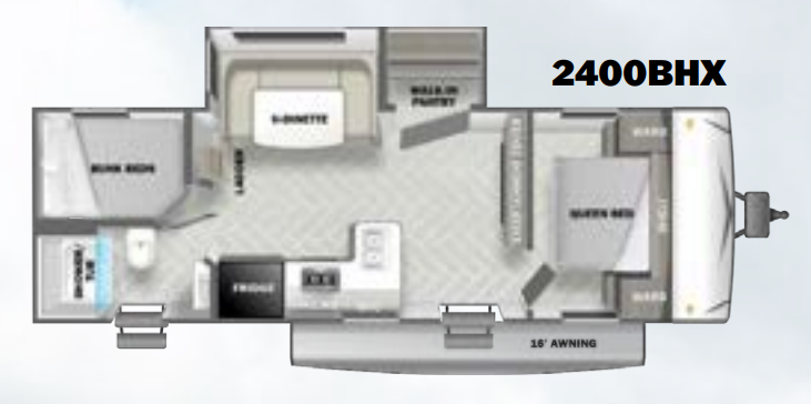 View 2023 Forest River EVO Lite 2400BHX complete specs and manufacturer brochures