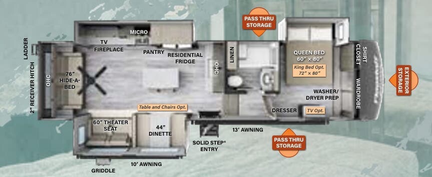 View 2023 Forest River Flagstaff Classic 529IKRL complete specs and manufacturer brochures