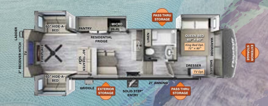 View 2023 Forest River Flagstaff Classic 529RLBS complete specs and manufacturer brochures