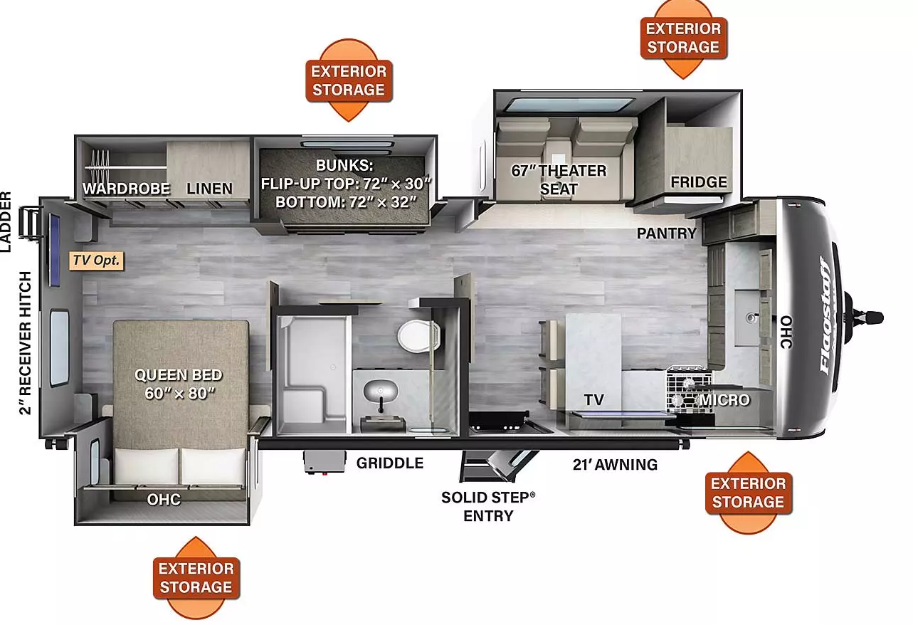 View 2023 Forest River Flagstaff Classic 826BHS complete specs and manufacturer brochures