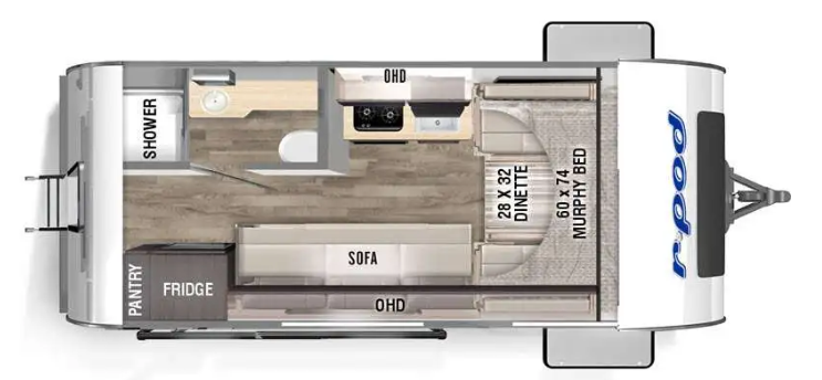 View 2023 Forest River R-Pod RP-153 complete specs and manufacturer brochures