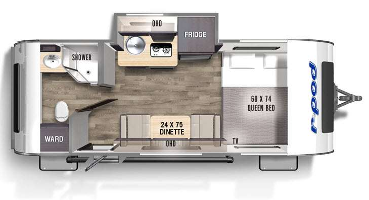 View 2023 Forest River R-Pod RP-180 complete specs and manufacturer brochures
