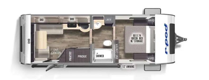 View 2023 Forest River R-Pod RP-201 complete specs and manufacturer brochures