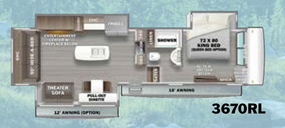 View 2023 Forest River Riverstone Reserve 3670RL complete specs and manufacturer brochures
