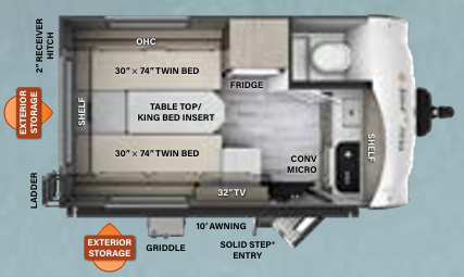 View 2023 Forest River Rockwood Geo Pro G15TB complete specs and manufacturer brochures
