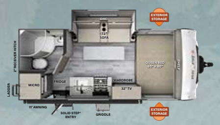 View 2023 Forest River Rockwood Geo Pro G19FBS complete specs and manufacturer brochures