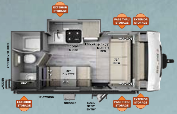 View 2023 Forest River Rockwood Geo Pro G19FDS complete specs and manufacturer brochures