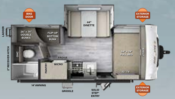 View 2023 Forest River Rockwood Geo Pro G20BHS complete specs and manufacturer brochures