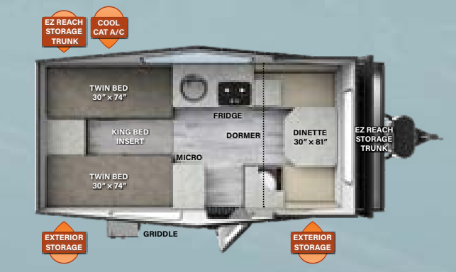 View 2023 Forest River Rockwood Hard Side A213HW complete specs and manufacturer brochures
