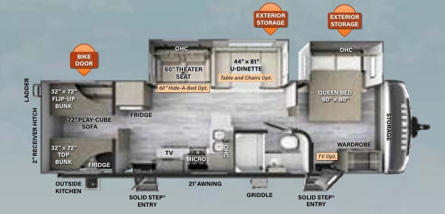 View 2023 Forest River Rockwood Ultra Lite 2911BS complete specs and manufacturer brochures