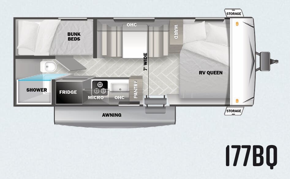 View 2023 Forest River Salem 177BQ complete specs and manufacturer brochures