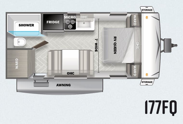 View 2023 Forest River Salem 177FQ complete specs and manufacturer brochures