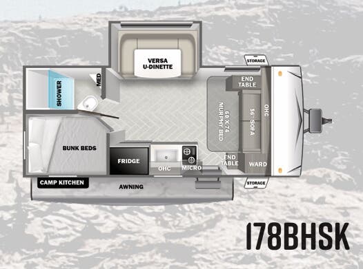 View 2023 Forest River Salem 178BHSK complete specs and manufacturer brochures
