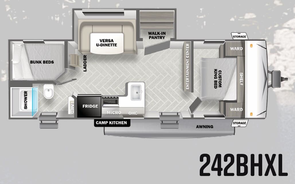 View 2023 Forest River Salem 242BHXL complete specs and manufacturer brochures