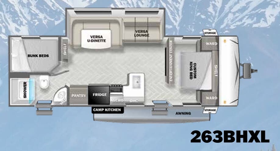 View 2023 Forest River Salem 263BHXL complete specs and manufacturer brochures