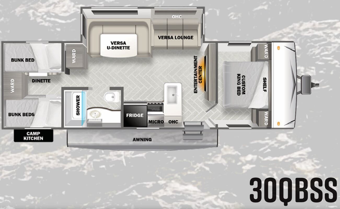 View 2023 Forest River Salem 30QBSS complete specs and manufacturer brochures