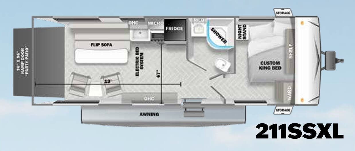 View 2023 Forest River Salem Cruise Lite 211SSXL complete specs and manufacturer brochures