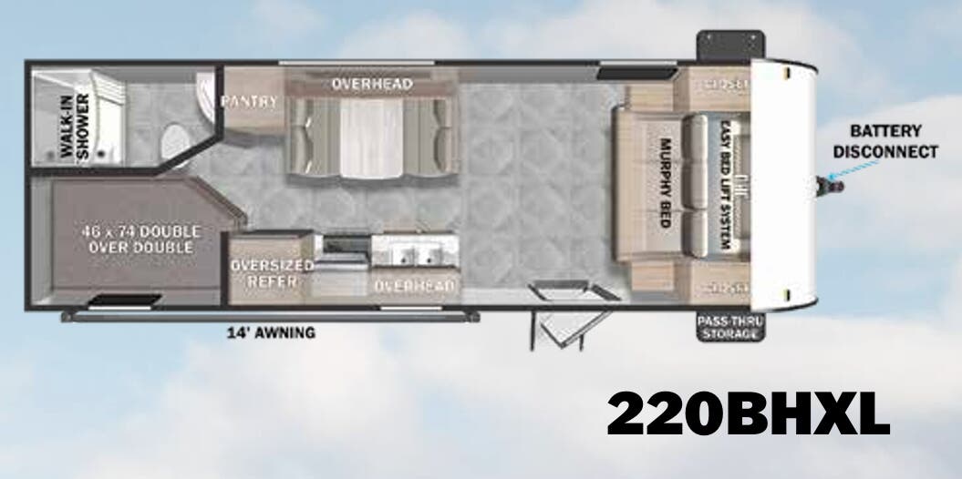 View 2023 Forest River Salem Cruise Lite 220BHXL complete specs and manufacturer brochures