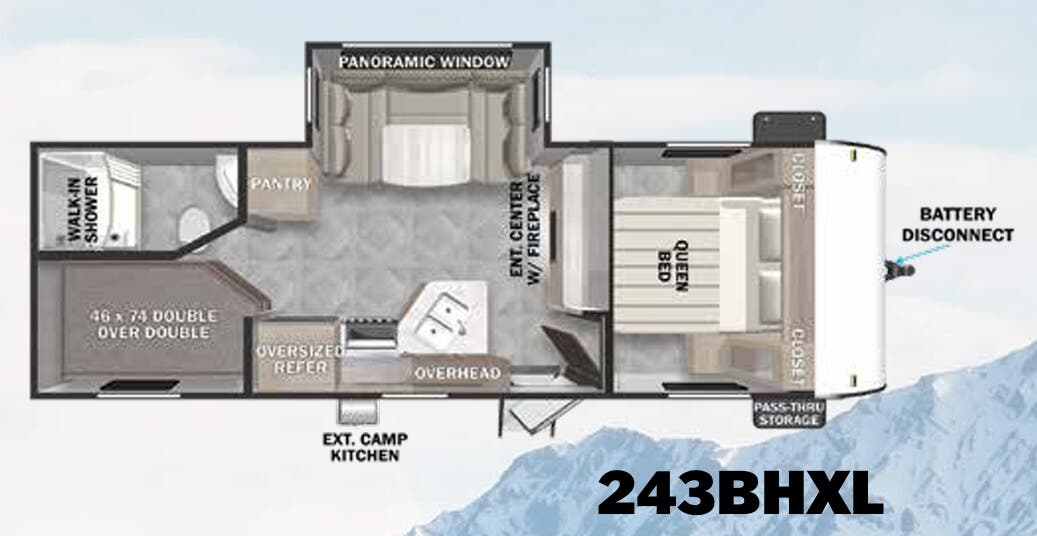 View 2023 Forest River Salem Cruise Lite 243BHXL complete specs and manufacturer brochures