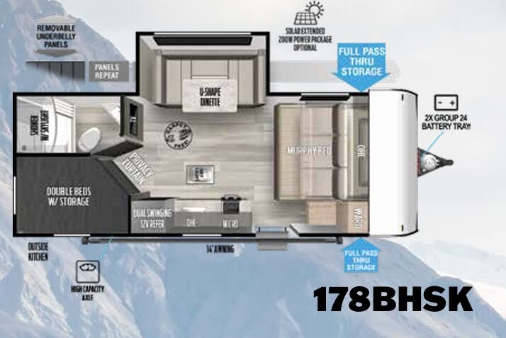 View 2023 Forest River Salem FSX 178BHSK complete specs and manufacturer brochures