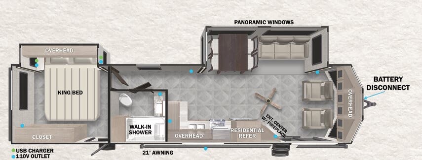View 2023 Forest River Salem Grand Villa 353FLFB complete specs and manufacturer brochures