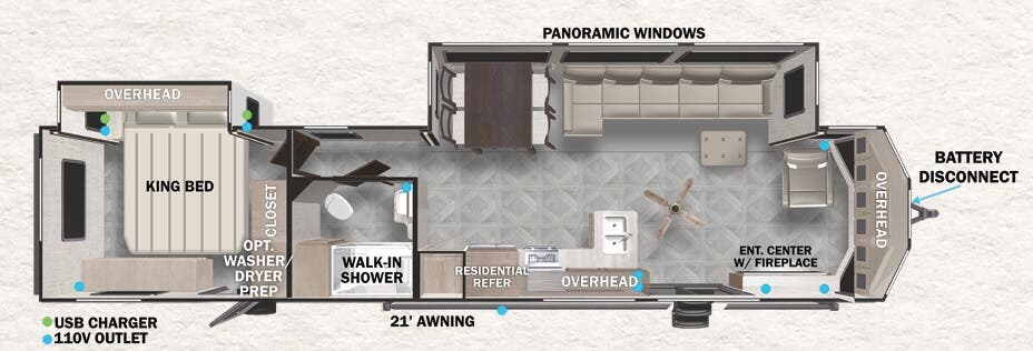 View 2023 Forest River Salem Grand Villa 40FDEN complete specs and manufacturer brochures