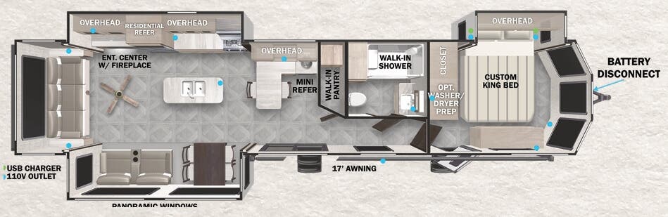 View 2023 Forest River Salem Grand Villa 40RLB complete specs and manufacturer brochures