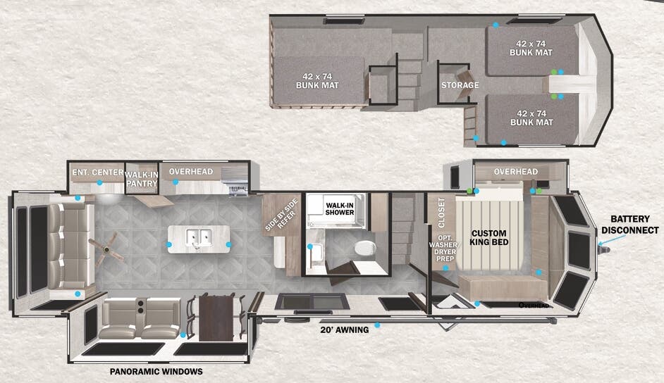 View 2023 Forest River Salem Grand Villa 42DL complete specs and manufacturer brochures