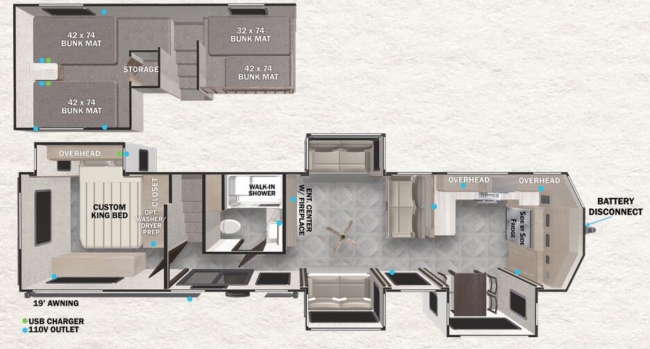 View 2023 Forest River Salem Grand Villa 42FK complete specs and manufacturer brochures