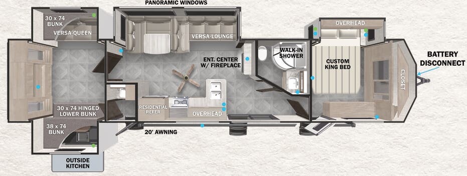 View 2023 Forest River Salem Grand Villa 42QBQ complete specs and manufacturer brochures