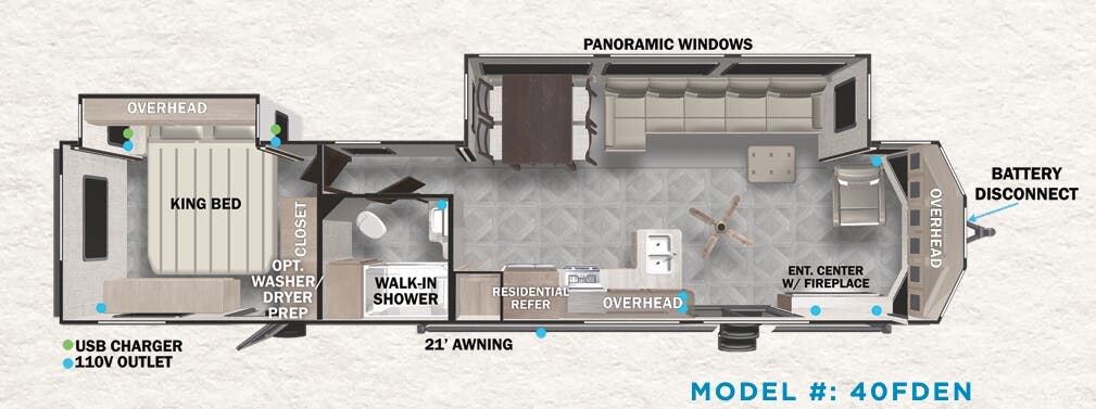 View 2023 Forest River Salem Villa 40FDEN complete specs and manufacturer brochures