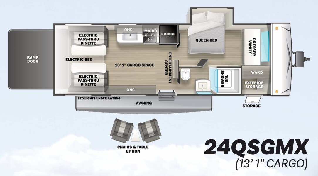 View 2023 Forest River Shockwave 24QSGMX complete specs and manufacturer brochures