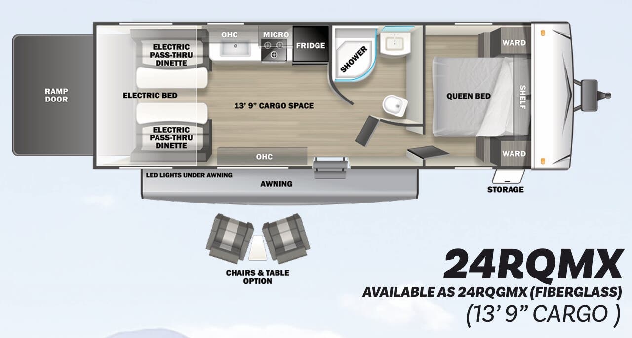 View 2023 Forest River Shockwave 24RQMX complete specs and manufacturer brochures