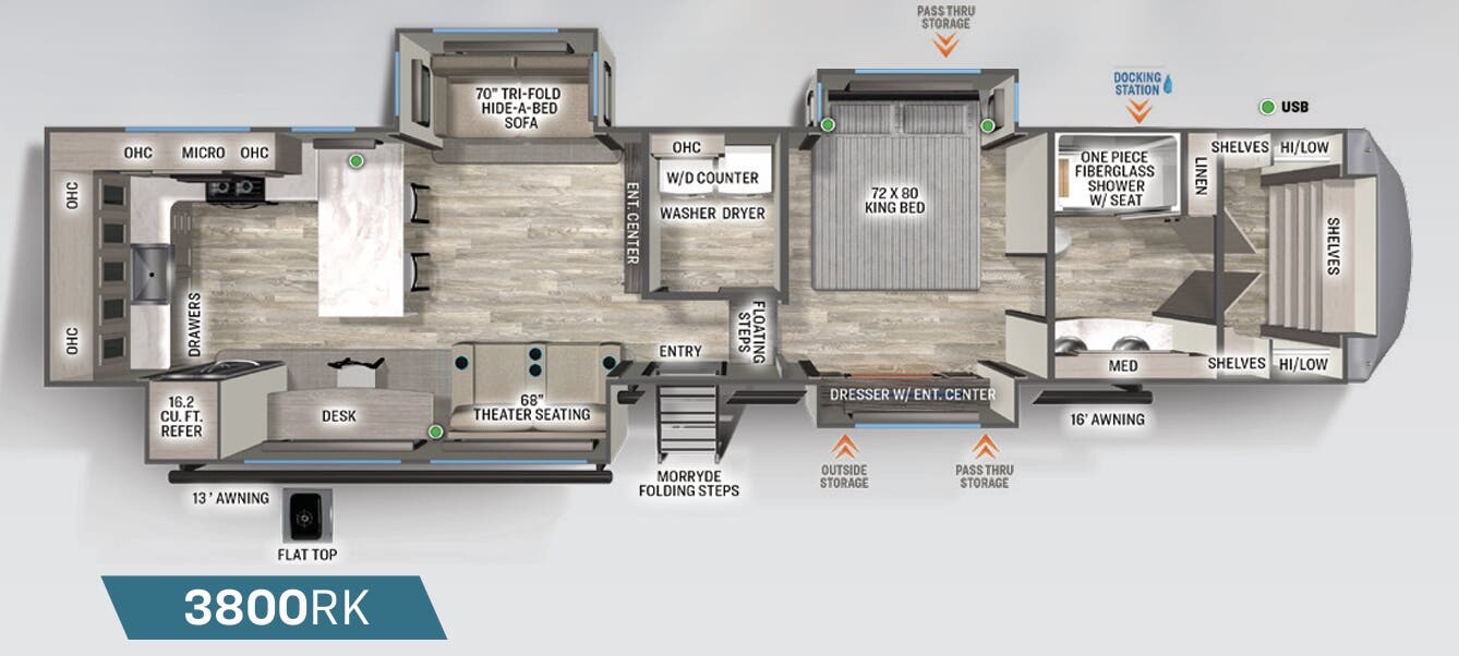 View 2023 Forest River Sierra 3800RK complete specs and manufacturer brochures