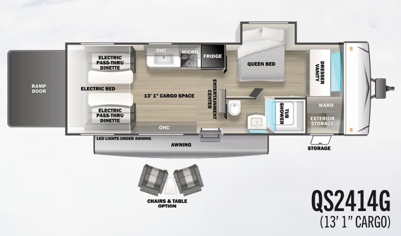View 2023 Forest River Stealth QS2414G complete specs and manufacturer brochures