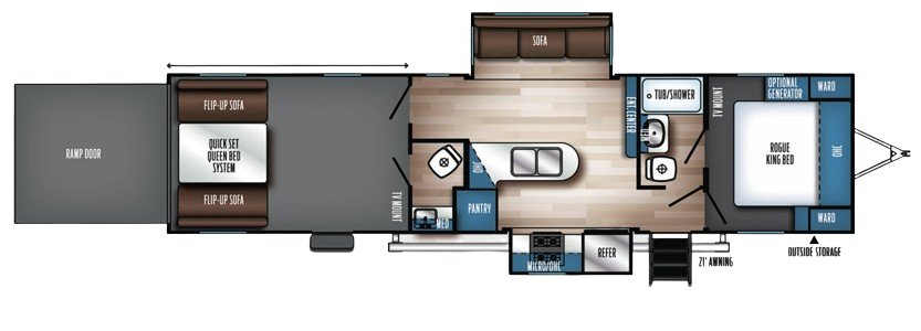 View 2023 Forest River Vengeance Rogue 32V complete specs and manufacturer brochures