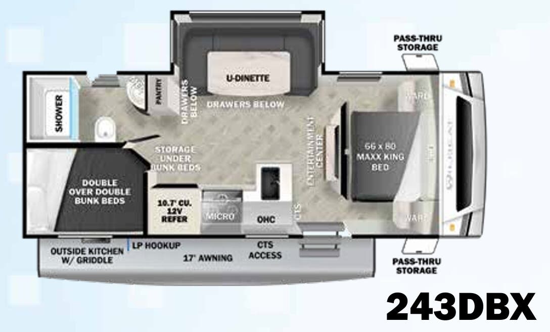 View 2023 Forest River Wildcat Maxx 243DBX complete specs and manufacturer brochures