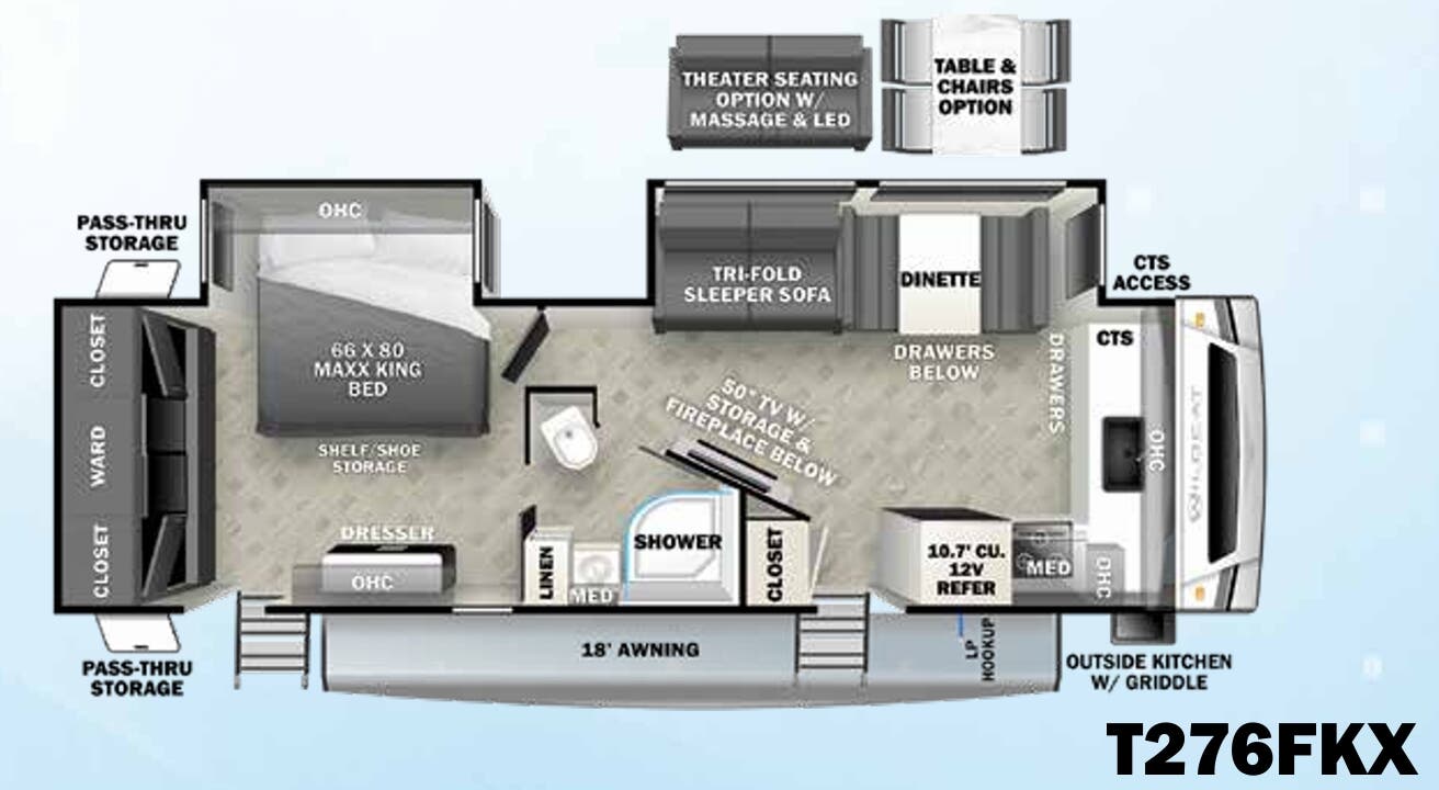 View 2023 Forest River Wildcat Maxx 276FKX complete specs and manufacturer brochures
