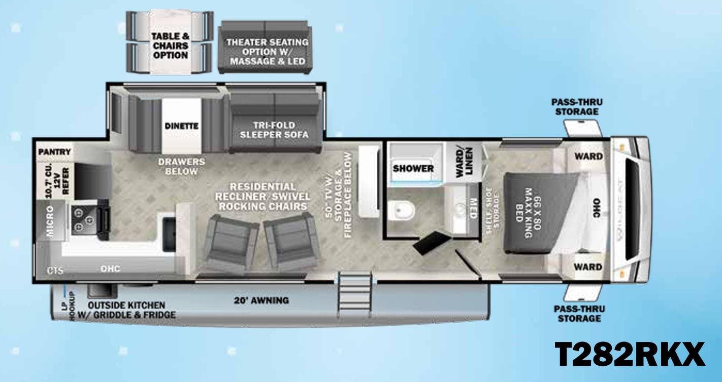 View 2023 Forest River Wildcat Maxx 282RKX complete specs and manufacturer brochures