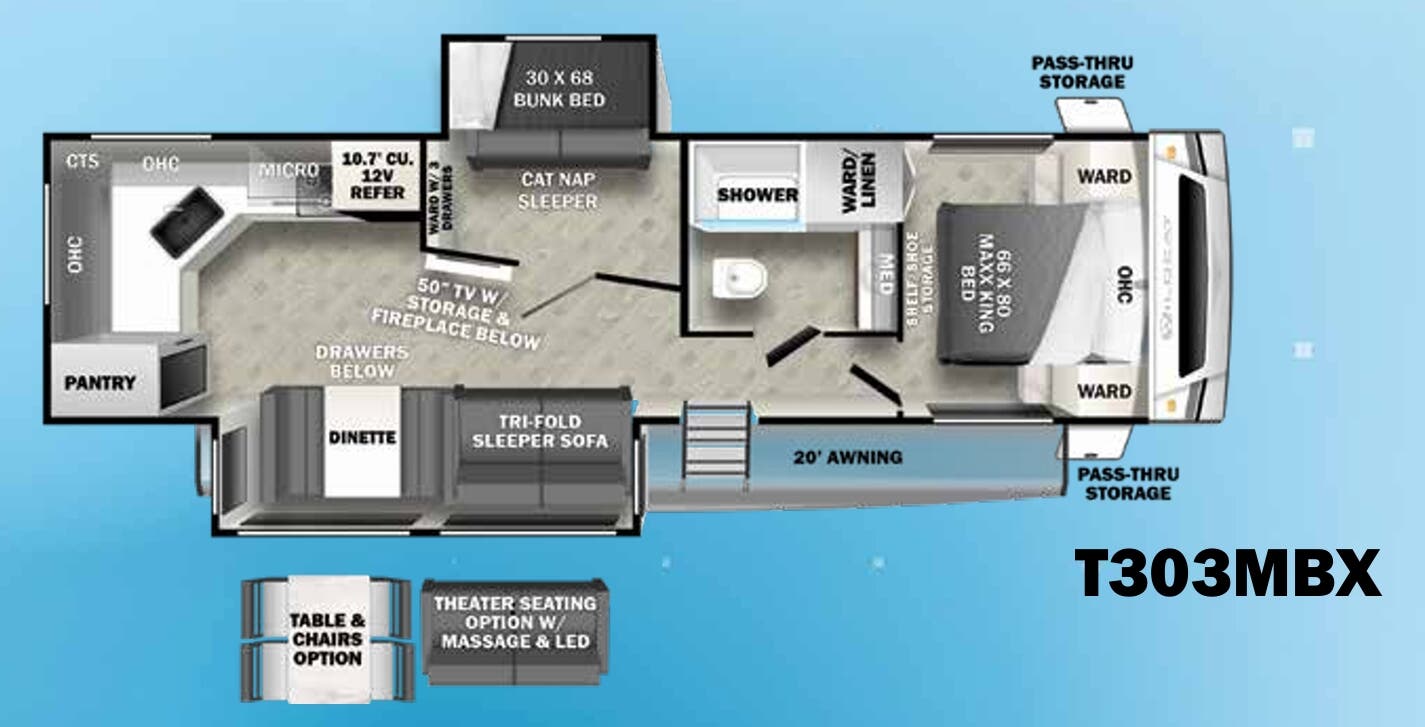 View 2023 Forest River Wildcat Maxx 303MBX complete specs and manufacturer brochures