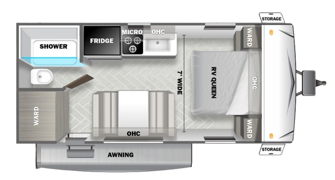 View 2023 Forest River Wildwood 177FQ complete specs and manufacturer brochures