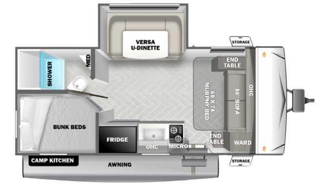 View 2023 Forest River Wildwood 178BHSK complete specs and manufacturer brochures