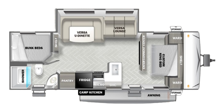 View 2023 Forest River Wildwood 263BHXL complete specs and manufacturer brochures