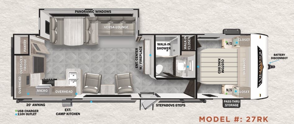 View 2023 Forest River Wildwood 27RK complete specs and manufacturer brochures