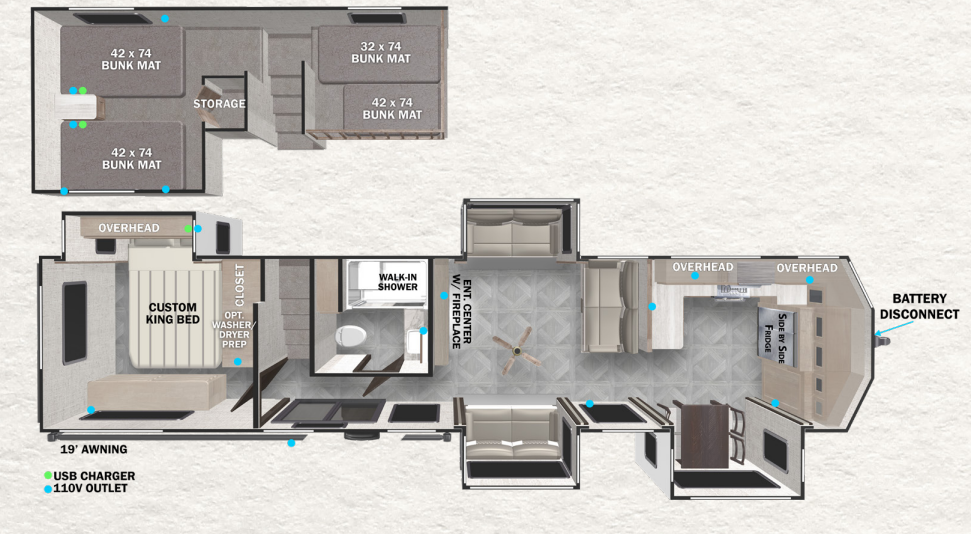 View 2023 Forest River Wildwood Grand Lodge 42FK complete specs and manufacturer brochures